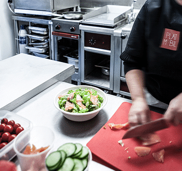 plat de travail cuisine mobile